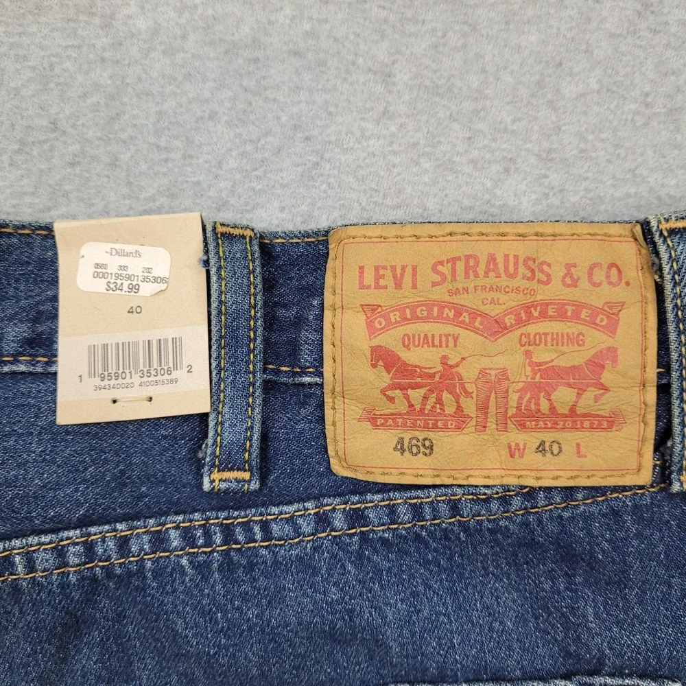 Levi's 469 Loose Denim Shorts Mens 40x12 Blue Cotton Casual NWT